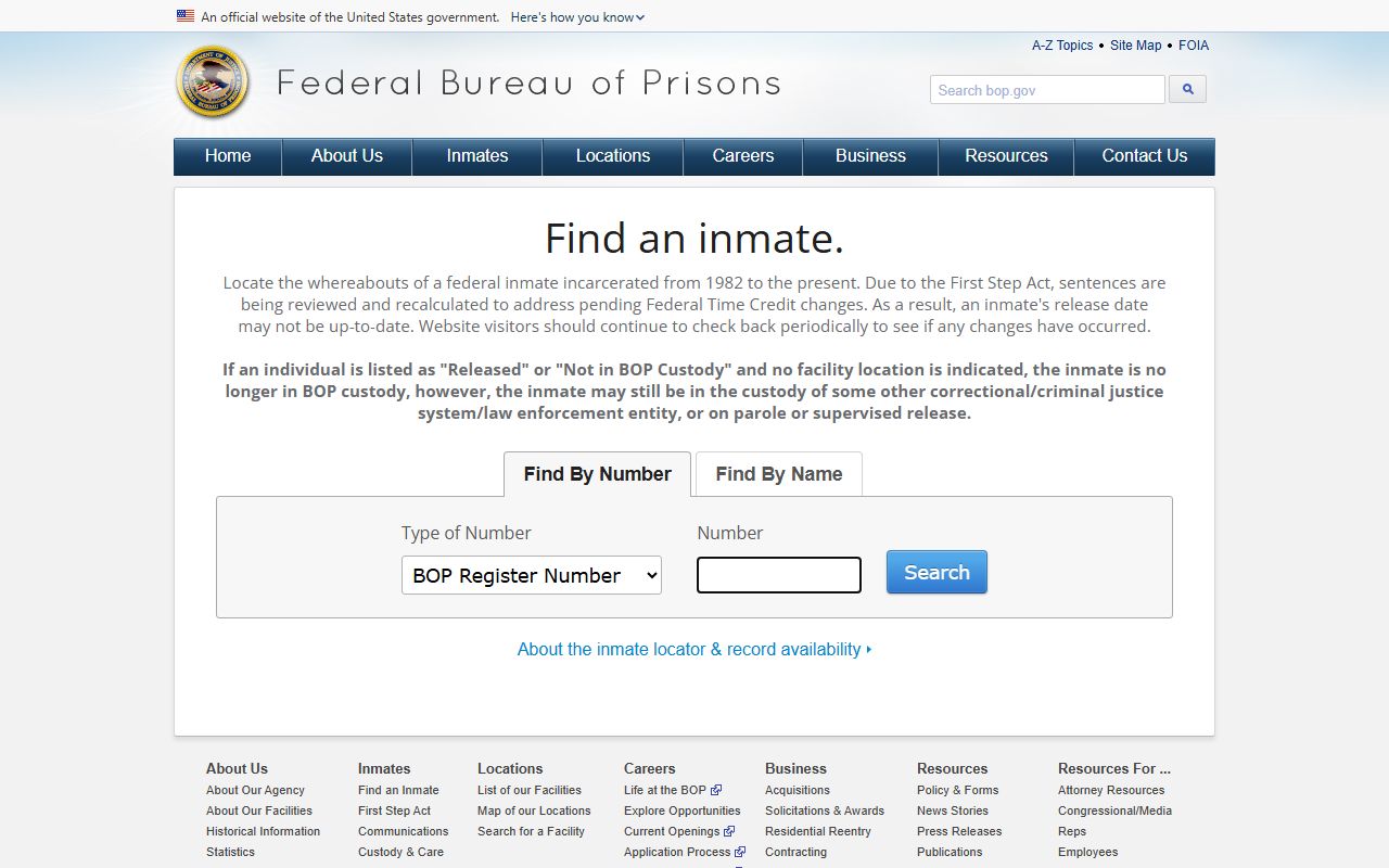 BOP inmate locator for USP McCreary federal inmate search