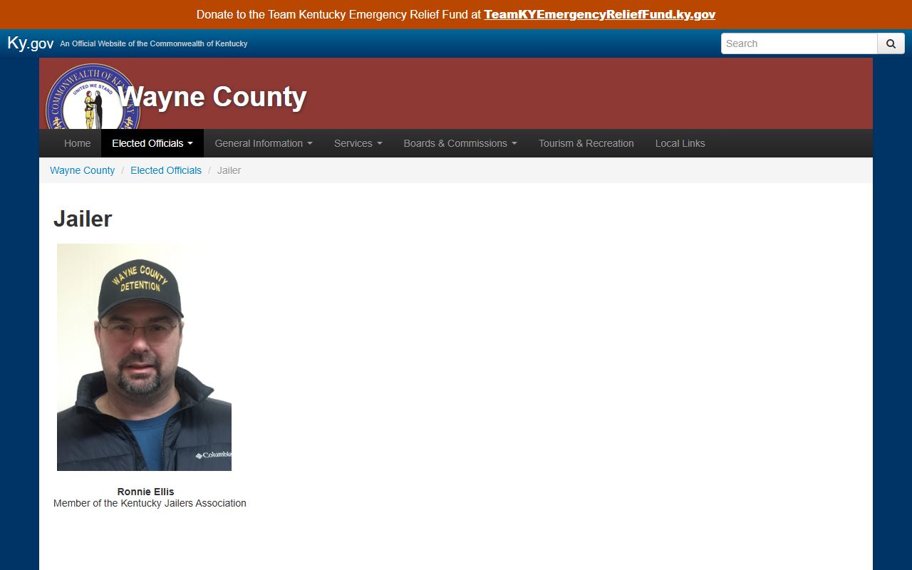 Wayne County Detention Center jailer contact and inmate lookup details